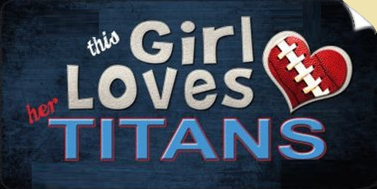 This Girl Loves Her Titans Bumper Sticker