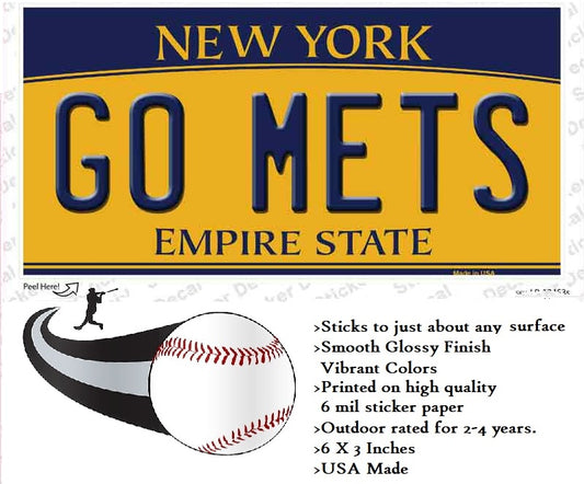 Mets Bumper Sticker Specifications
