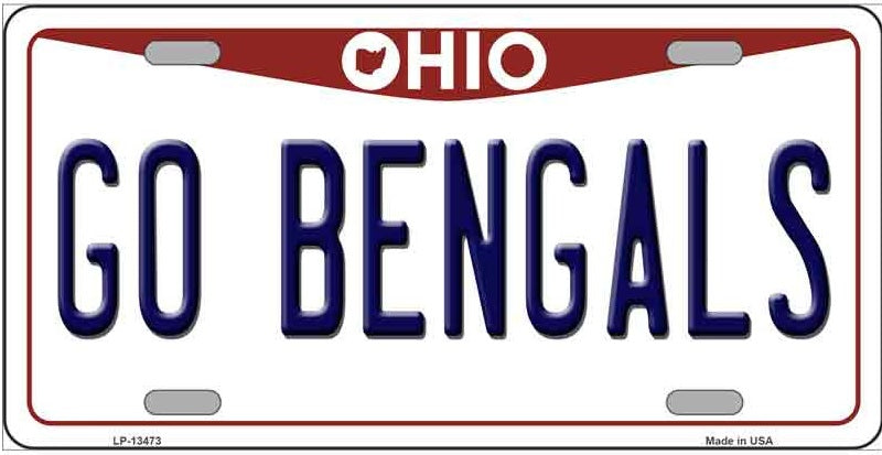 Go Bengals Fan License Plate Style Sign