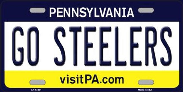 Go Steelers License Plate Style Sign