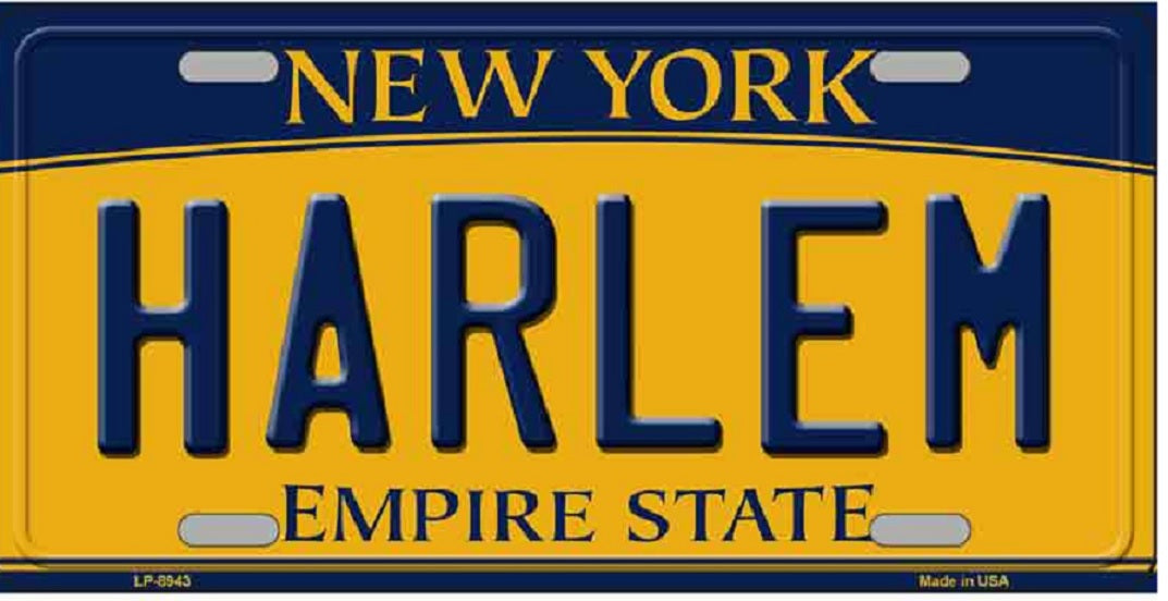 Harlem New York Retro Metal License Plate