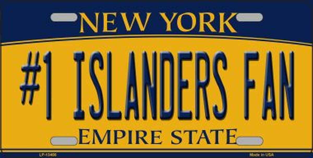 Number 1 Islanders Fan Novelty Metal License Plate
