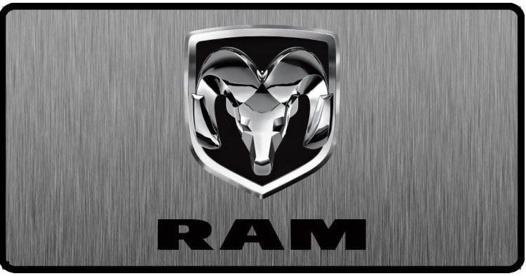 Dodge Ram Logo 3D Look Flat Photo License Plate – Inundatio.com