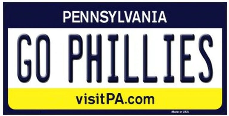 Go Phillies Peel & Stick Bumper Sticker