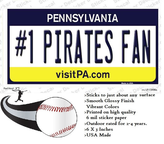 Pittsburgh Pirates MLB Fan Bumper Sticker