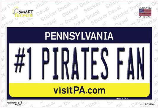 #1 Pirates MLB Fan Bumper Sticker