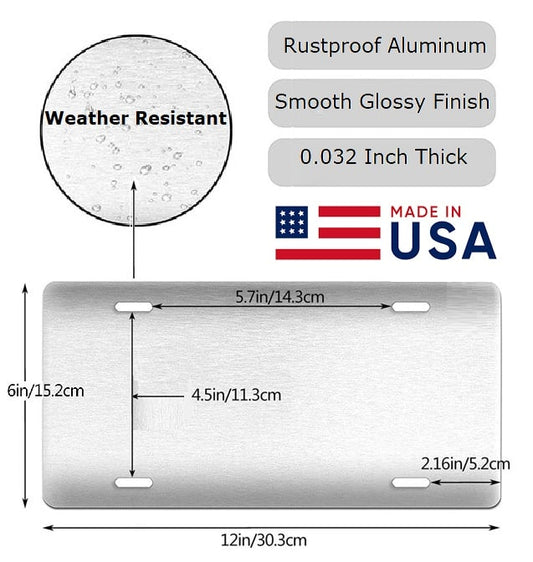 Peruvian Flag License Plate Infographic Weather Resistance