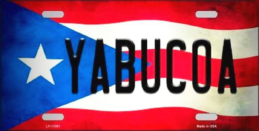 Yabucoa Puerto Rican Flag License Plate