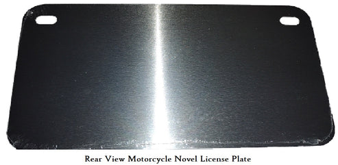 Rear View Motorcycle License Plate