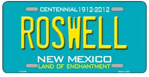 Roswell New Mexico License Plate