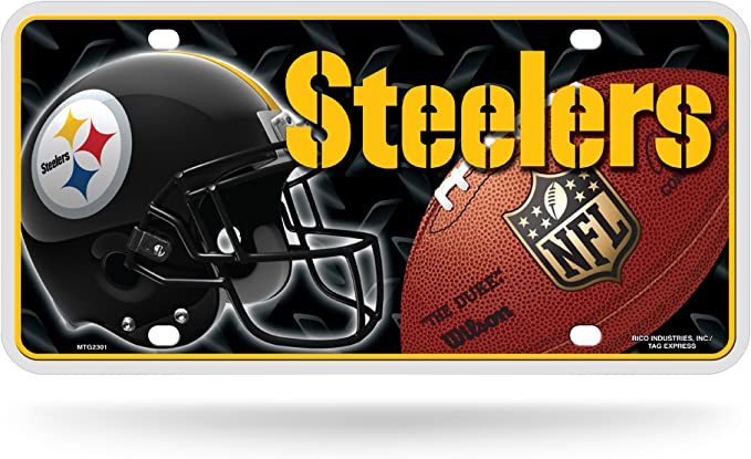 Pittsburgh Steelers Premium Metal License Plate