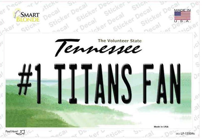 Number One Titans Fan Bumper Sticker