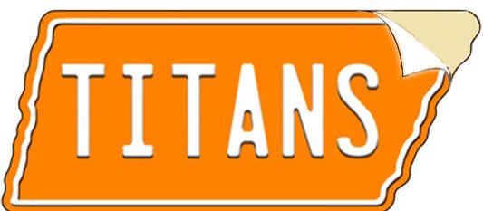 Tennessee Shaped  Titans Bumper Sticker