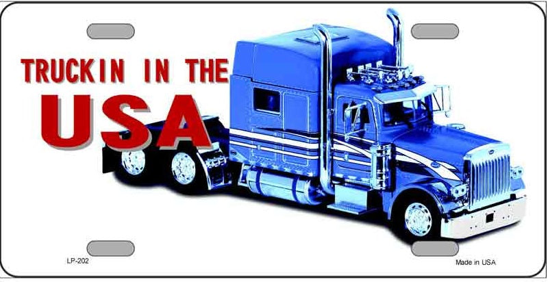 Truckin In The USA License Plate