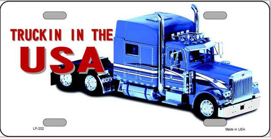Truckin In The USA License Plate