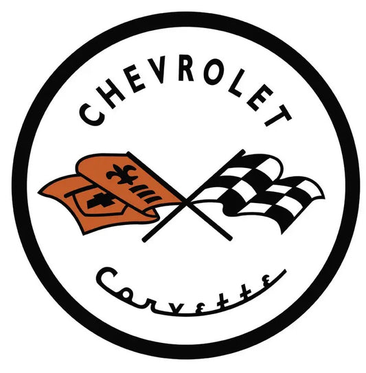 Chevrolet Corvette Racing Flags Circular Sign