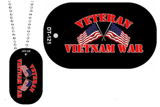 Vietnam Veteran Dog Tag Style Necklace