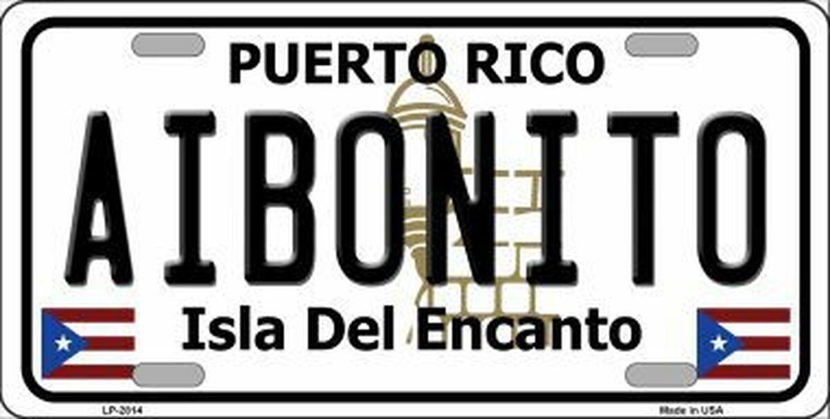Aibonito Puerto Rico Metal Novelty License Plate